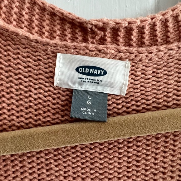 Old Navy Long Peach Cardigan Duster Large - Picture 2 of 8